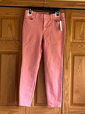 TALBOTS - Slim Ankle Jean - Dusty Peach (Rosy Pink) - 31" Waist -- NEW w/Tag